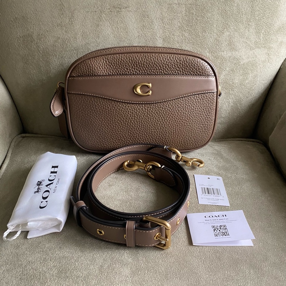 Coach Camera Crossbody Bag in Dark stone